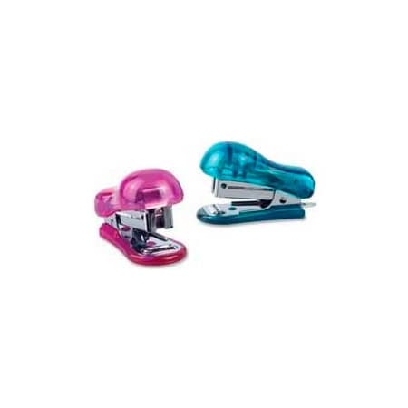 Baumgartens Baumgartens Translucent Plastic Mini Stapler, Assorted Colors, 1 Each 26510